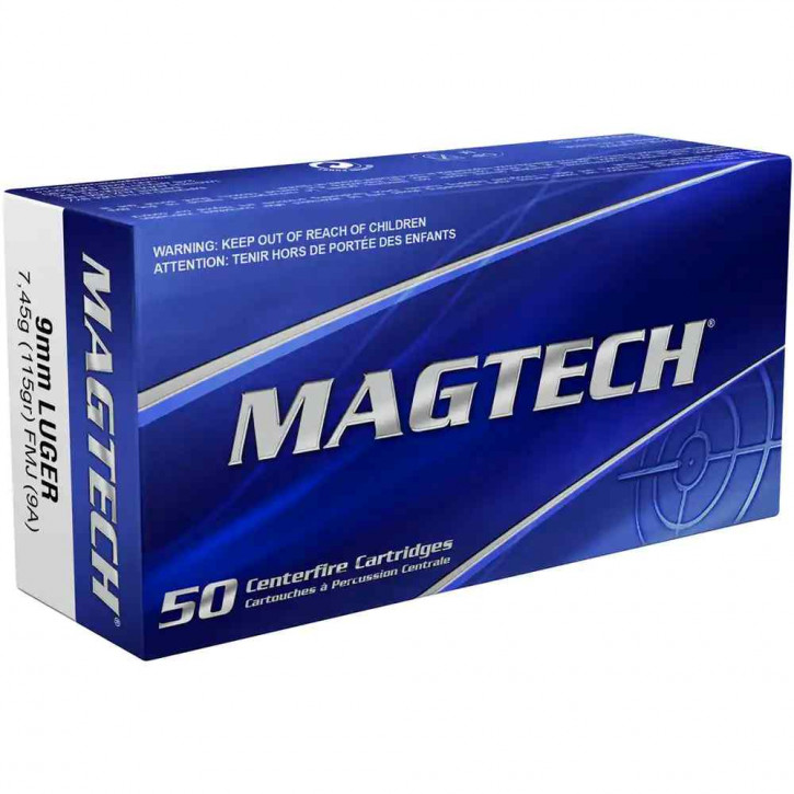 Magtech 9mm Luger FMJ 115grs.