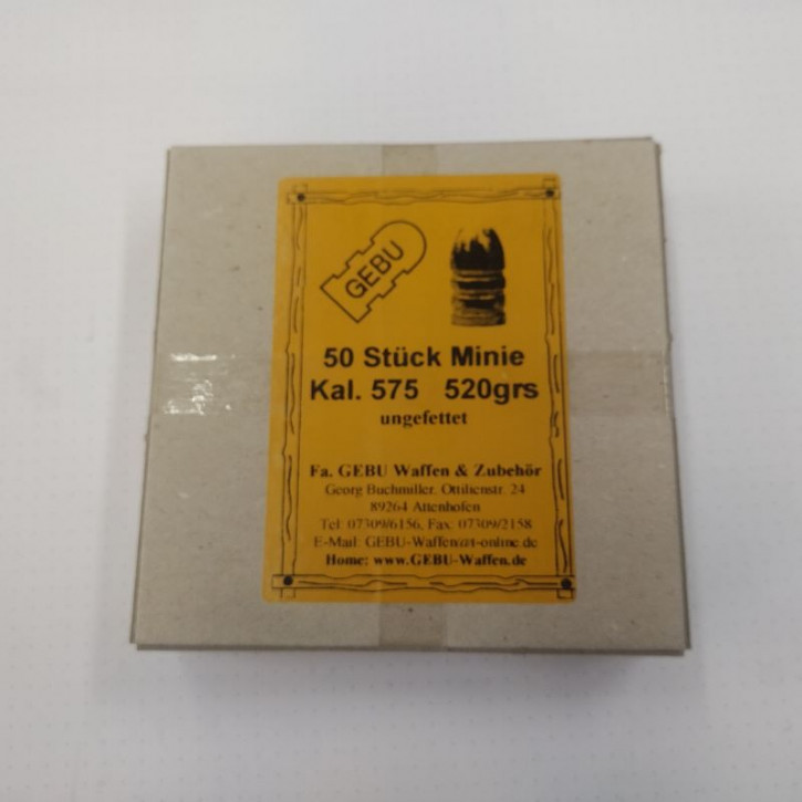 GEBU Minie-Geschosse, Kal.446, 345grs