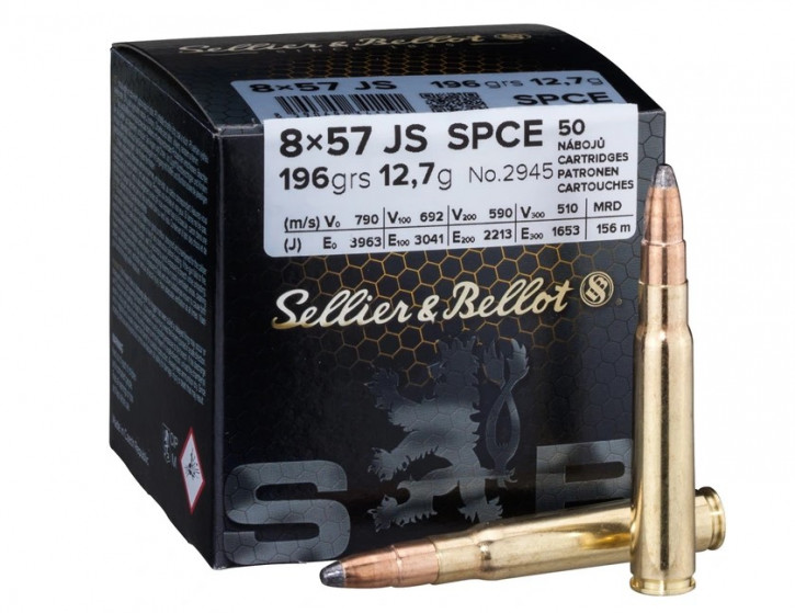 S&B 8x57 JS Teilmantel CE 12,7g/196grs.